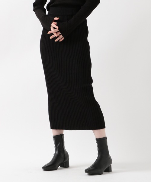 ALAND(エーランド)の「3.3Field Trip/RIBニットロングスカート 2239281(スカート・レディース・ブラック/ブラウン/アイボリー・FREE)」の14枚目の写真