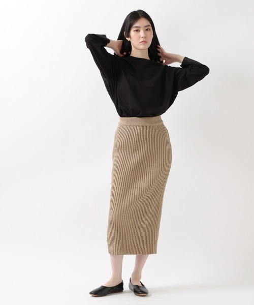 ALAND(エーランド)の「3.3Field Trip/RIBニットロングスカート 2239281(スカート・レディース・ブラック/ブラウン/アイボリー・FREE)」の20枚目の写真
