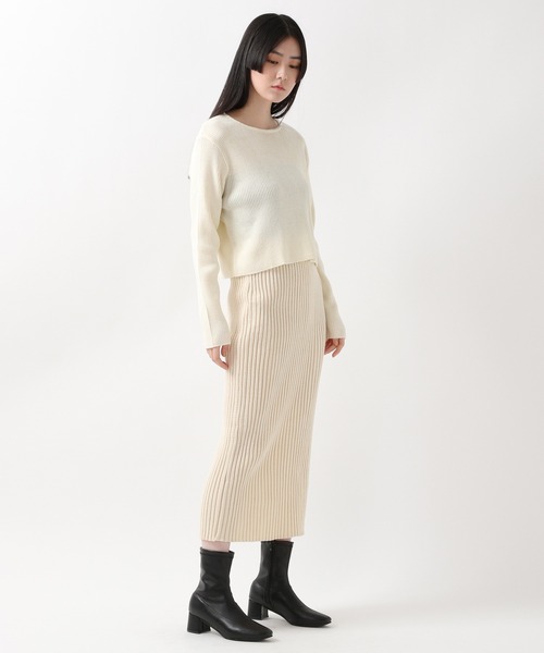 ALAND(エーランド)の「3.3Field Trip/RIBニットロングスカート 2239281(スカート・レディース・ブラック/ブラウン/アイボリー・FREE)」の12枚目の写真