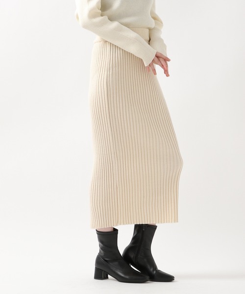 ALAND(エーランド)の「3.3Field Trip/RIBニットロングスカート 2239281(スカート・レディース・ブラック/ブラウン/アイボリー・FREE)」の18枚目の写真