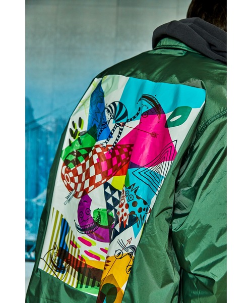 AlexanderLeeChang（アレキサンダーリーチャン）の「AlexanderLeeChang/アレキサンダーリーチャン YOSHI47 COACH JKT コーチジャケットジャケット（ナイロンジャケット・メンズ・ブラック/ベージュ/グリーン・2/3/1）」の3枚目の写真