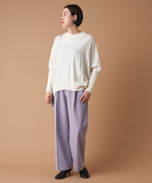 un dix cors（アンディコール）の「袖すっきり華奢見えニット　ビエラヤーンバックボリュームニット（ニット/セーター・レディース・オフホワイト/ブラック/モカ/ブルー・FREE）」の17枚目の写真