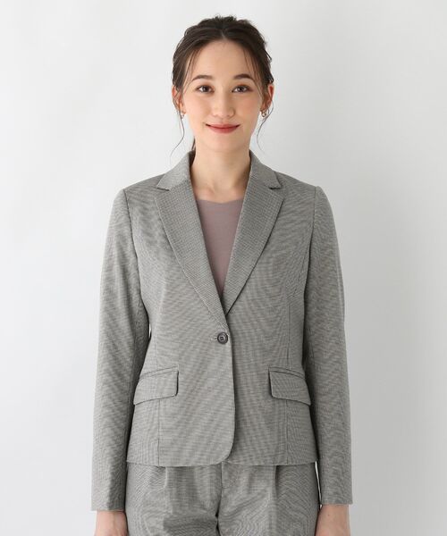 index（インデックス）の「◆DELEGANT ポンチテーラードジャケット【WEB限定サイズ】（スーツジャケット・レディース・ブラック/ダークグレー/ブラック系1・40/42/36/38）」の4枚目の写真