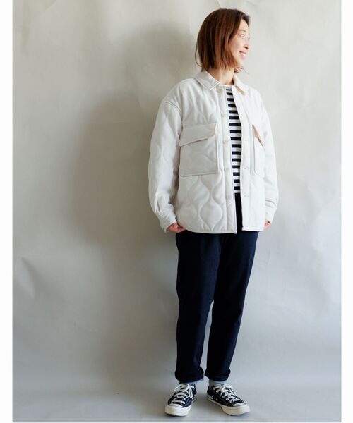 MANASTASH(マナスタッシュ)の「MANASTASH/マナスタッシュ W's PADDING JKT パディングジャケット(ブルゾン・レディース・ナチュラル/チャコール・MEDIUM)」の7枚目の写真