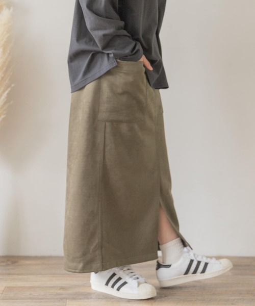 ITEMS URBANRESEARCH（アイテムズ アーバンリサーチ）の「フェイクスエードタイトスカート（スカート・レディース・ブラウン/カーキ/グレー系その他/スミクロ/モカ・FREE）」の5枚目の写真