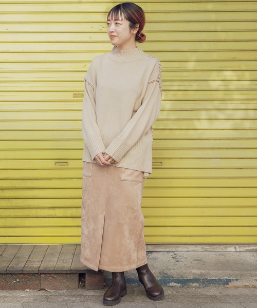 ITEMS URBANRESEARCH（アイテムズ アーバンリサーチ）の「フェイクスエードタイトスカート（スカート・レディース・ブラウン/カーキ/グレー系その他/スミクロ/モカ・FREE）」の22枚目の写真