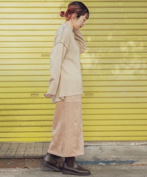 ITEMS URBANRESEARCH（アイテムズ アーバンリサーチ）の「フェイクスエードタイトスカート（スカート・レディース・ブラウン/カーキ/グレー系その他/スミクロ/モカ・FREE）」の19枚目の写真