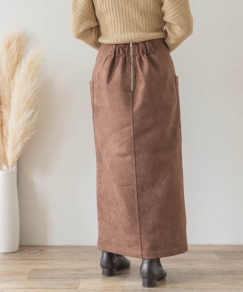 ITEMS URBANRESEARCH（アイテムズ アーバンリサーチ）の「フェイクスエードタイトスカート（スカート・レディース・ブラウン/カーキ/グレー系その他/スミクロ/モカ・FREE）」の15枚目の写真