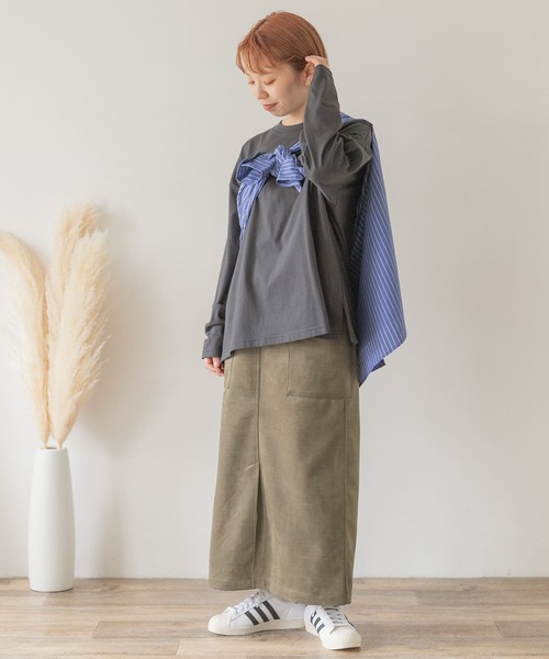 ITEMS URBANRESEARCH（アイテムズ アーバンリサーチ）の「フェイクスエードタイトスカート（スカート・レディース・ブラウン/カーキ/グレー系その他/スミクロ/モカ・FREE）」の13枚目の写真