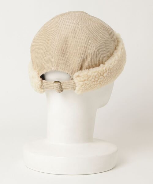 WEGO（ウィゴー）の「WEGO/コーデュロイボアフィッシャーマンキャップ（キャップ・レディース・ベージュ/ブラック・FREE）」の7枚目の写真