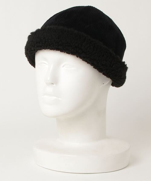 WEGO（ウィゴー）の「WEGO/コーデュロイボアフィッシャーマンキャップ（キャップ・レディース・ベージュ/ブラック・FREE）」の9枚目の写真