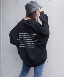 バックプリントドルマン長袖Tシャツ