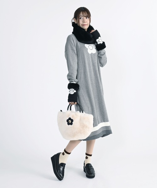 MARY QUANT(マリークワント)の「デイジーウォーム ソックス(ソックス/靴下・レディース・ブラック/ベージュ/レッド/イエロー・FREE)」の6枚目の写真