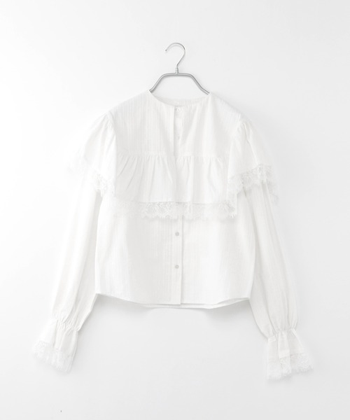 Heather(ヘザー)の「あいねねBIGエリブラウス 257754(シャツ/ブラウス・レディース・ブラック/オフホワイト・FREE)」の16枚目の写真