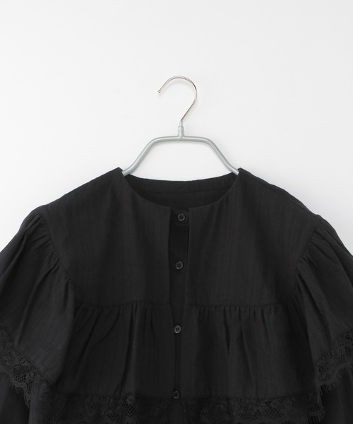 Heather(ヘザー)の「あいねねBIGエリブラウス 257754(シャツ/ブラウス・レディース・ブラック/オフホワイト・FREE)」の19枚目の写真