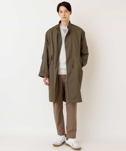 a.v.v(アーヴェヴェ)の「【イージーケア/洗濯機で洗える】ワイドシルエットスタンドモッズコート(モッズコート・メンズ・カーキ・44/46/48)」の10枚目の写真