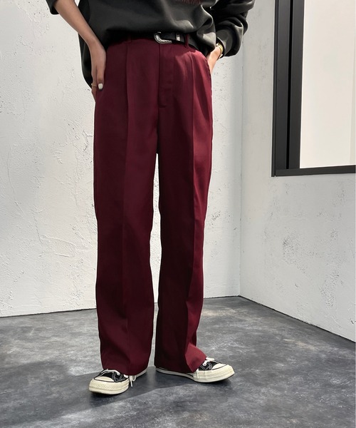 apres jour mignon(アプレジュールミニョン)の「センタープレススラックス【ZOZOTOWN限定アイテム】(スラックス・レディース・ブルー/マスタード/ブラック/グリーン系その他2/ボルドー・X-LARGE/SMALL/MEDIUM)」の5枚目の写真