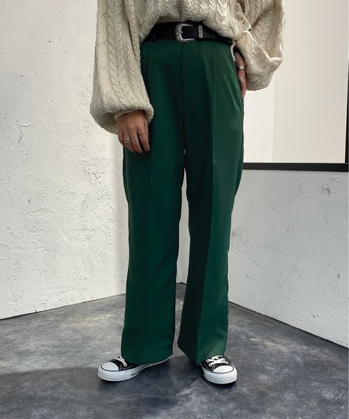 apres jour mignon(アプレジュールミニョン)の「センタープレススラックス【ZOZOTOWN限定アイテム】(スラックス・レディース・ブルー/マスタード/ブラック/グリーン系その他2/ボルドー・X-LARGE/SMALL/MEDIUM)」の15枚目の写真