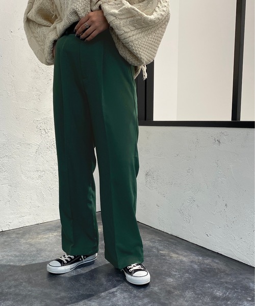 apres jour mignon(アプレジュールミニョン)の「センタープレススラックス【ZOZOTOWN限定アイテム】(スラックス・レディース・ブルー/マスタード/ブラック/グリーン系その他2/ボルドー・X-LARGE/SMALL/MEDIUM)」の17枚目の写真