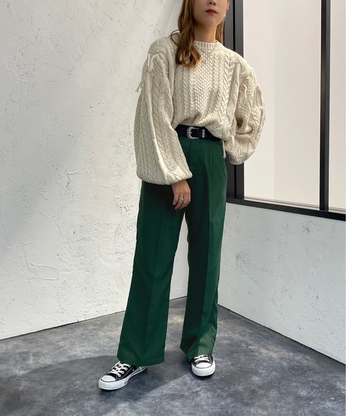 apres jour mignon(アプレジュールミニョン)の「センタープレススラックス【ZOZOTOWN限定アイテム】(スラックス・レディース・ブルー/マスタード/ブラック/グリーン系その他2/ボルドー・X-LARGE/SMALL/MEDIUM)」の20枚目の写真