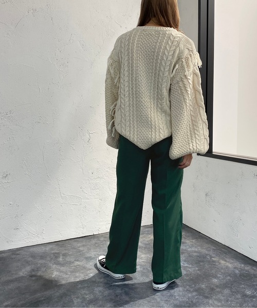 apres jour mignon(アプレジュールミニョン)の「センタープレススラックス【ZOZOTOWN限定アイテム】(スラックス・レディース・ブルー/マスタード/ブラック/グリーン系その他2/ボルドー・X-LARGE/SMALL/MEDIUM)」の21枚目の写真