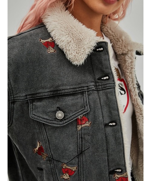 Guess（ゲス）の「GUESS Originals Bear Halle Sherpa Denim Jacket