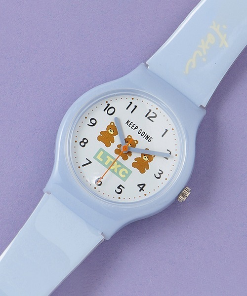 LOVETOXIC(ラブトキシック)の「クマプラウォッチ(アナログ腕時計・キッズ・サックスブルー/ベージュ・FREE)」の4枚目の写真