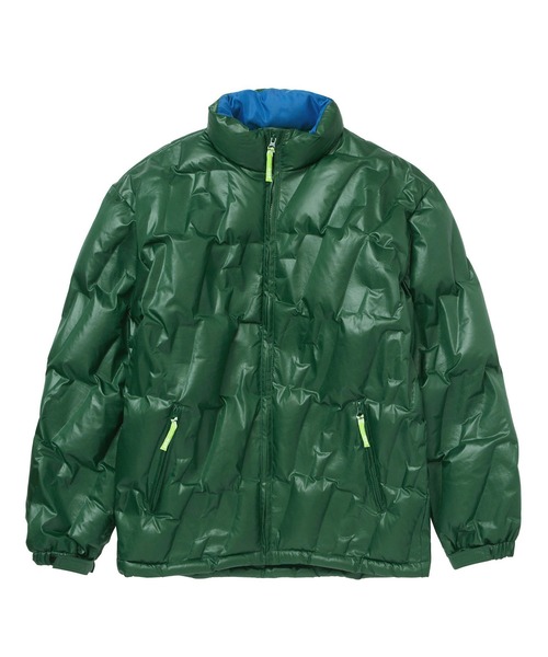 HUF(ハフ)の「HUF MONOGRAM PUFFER JACKET / HUF ジャケット(ダウンジャケット/コート・メンズ・ブラック/ダークグリーン・MEDIUM/LARGE/X-LARGE/XX-LARGE)」の1枚目の写真
