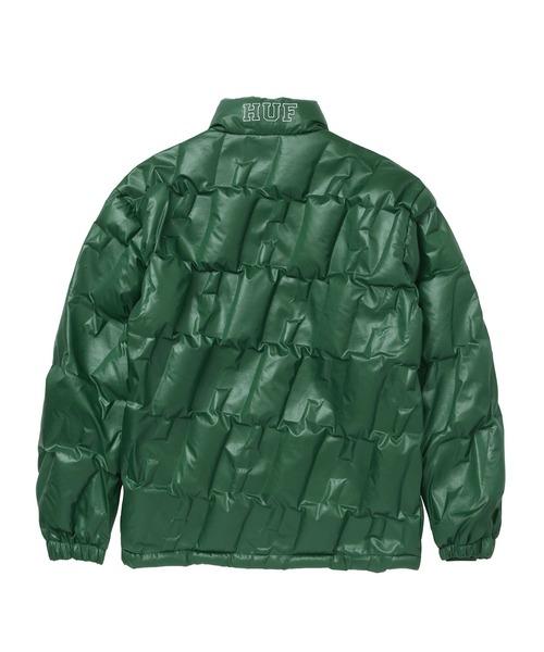 HUF(ハフ)の「HUF MONOGRAM PUFFER JACKET / HUF ジャケット(ダウンジャケット/コート・メンズ・ブラック/ダークグリーン・MEDIUM/LARGE/X-LARGE/XX-LARGE)」の4枚目の写真