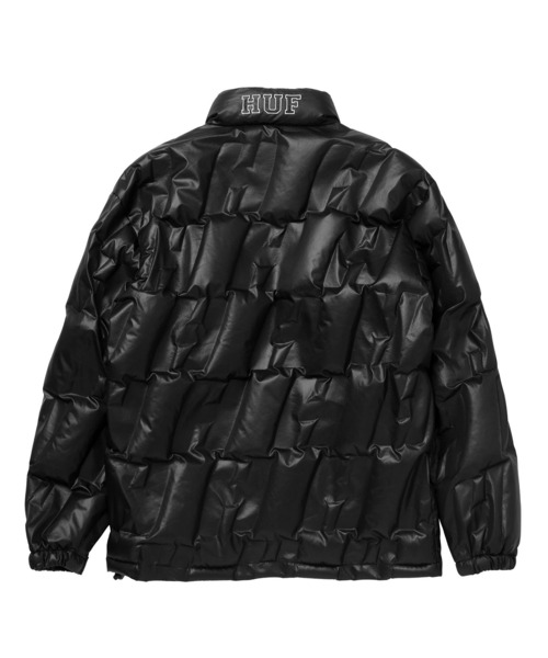 HUF(ハフ)の「HUF MONOGRAM PUFFER JACKET / HUF ジャケット(ダウンジャケット/コート・メンズ・ブラック/ダークグリーン・MEDIUM/LARGE/X-LARGE/XX-LARGE)」の3枚目の写真