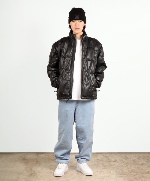 HUF(ハフ)の「HUF MONOGRAM PUFFER JACKET / HUF ジャケット(ダウンジャケット/コート・メンズ・ブラック/ダークグリーン・MEDIUM/LARGE/X-LARGE/XX-LARGE)」の6枚目の写真