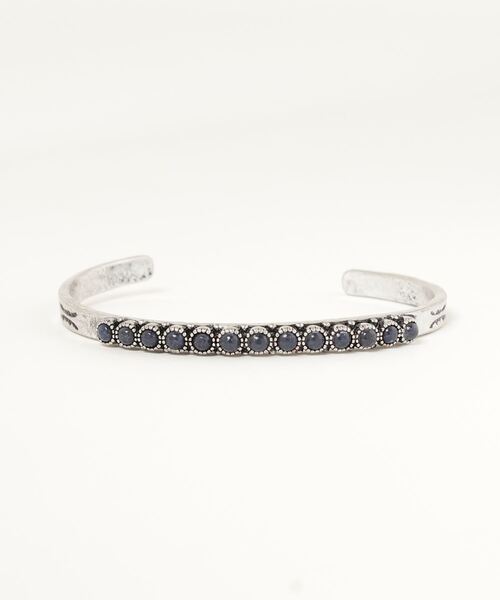 BEATJIVE（ビートジャイブ）の「ストーン シルバー バングル インディアン メンズ レディース（バングル/リストバンド・レディース・シルバー・FREE）」の4枚目の写真