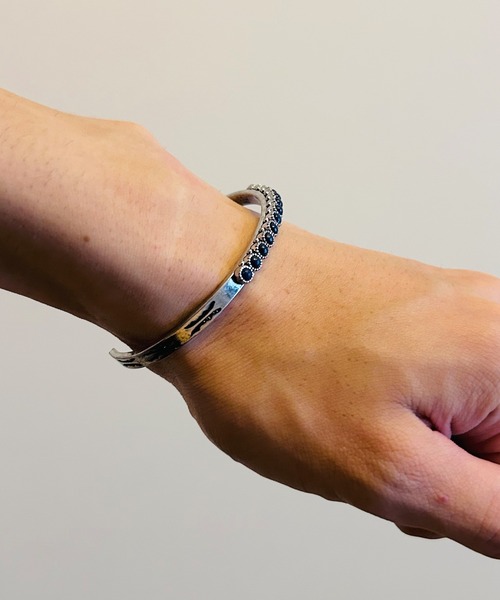 BEATJIVE（ビートジャイブ）の「ストーン シルバー バングル インディアン メンズ レディース（バングル/リストバンド・レディース・シルバー・FREE）」の5枚目の写真