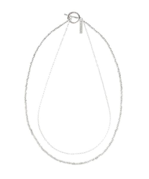 EMODA（エモダ）の「ダブルビーズネックレス（ネックレス・レディース・シルバー/ゴールド・FREE）」の5枚目の写真