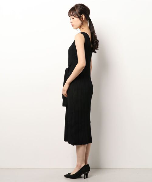 PARKS TOKYO SELECT（パークストウキョウセレクト）の「【Estella.K】（IV）Kaia Rib Knit Dress（ワンピース・レディース・ブラック/ブラウン・FREE）」の3枚目の写真