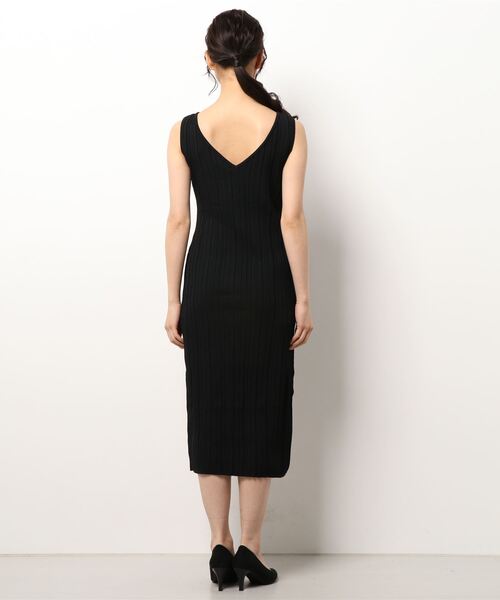 PARKS TOKYO SELECT（パークストウキョウセレクト）の「【Estella.K】（IV）Kaia Rib Knit Dress（ワンピース・レディース・ブラック/ブラウン・FREE）」の4枚目の写真