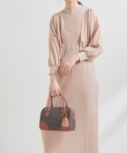 natural couture(ナチュラルクチュール)の「【WEB限定】シアーブラウスカーディガン×リブニットワンピース(ワンピース・レディース・ブラック/グレー/オフホワイト/グリーン/ピンクベージュ・FREE)」の21枚目の写真