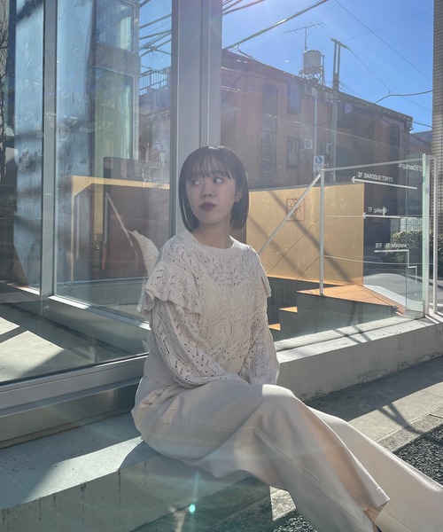 Alley by w closet(アリーバイダブルクローゼット)の「【Alley】ハイウエストコルセットデニムパンツ(デニムパンツ・レディース・ブルー/キナリ・FREE)」の20枚目の写真