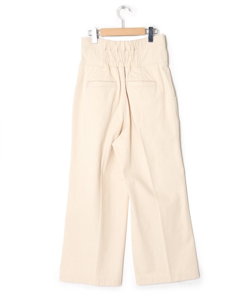 Alley by w closet(アリーバイダブルクローゼット)の「【Alley】ハイウエストコルセットデニムパンツ(デニムパンツ・レディース・ブルー/キナリ・FREE)」の6枚目の写真