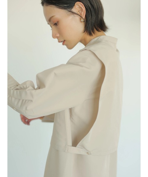 rem closet(レムクローゼット)の「2wayケープシャツワンピース(ワンピース・レディース・アイボリー/キャメル・FREE)」の16枚目の写真