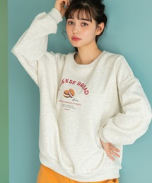 バーガープリント裏起毛スウェット
