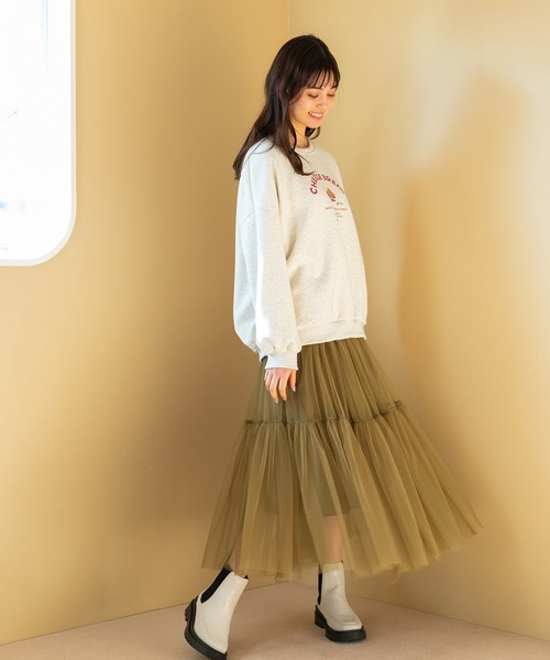 fifth(フィフス)の「バーガープリント裏起毛スウェット(スウェット・レディース・ライトグレー/グリーン・M)」の12枚目の写真