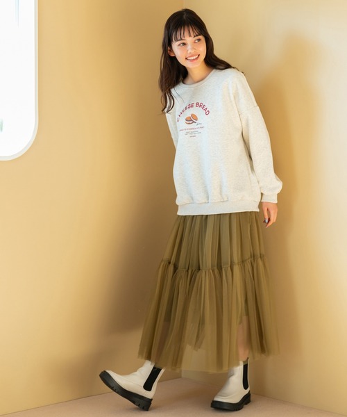 fifth(フィフス)の「バーガープリント裏起毛スウェット(スウェット・レディース・ライトグレー/グリーン・M)」の13枚目の写真