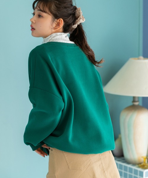 fifth(フィフス)の「バーガープリント裏起毛スウェット(スウェット・レディース・ライトグレー/グリーン・M)」の8枚目の写真