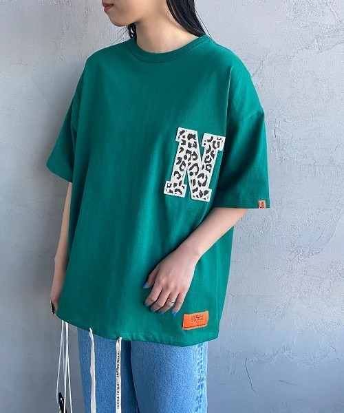 UNIVERSAL OVERALL（ユニバーサルオーバーオール）の「[UNIVERSAL OVERALL/ユニバーサルオーバーオール] 別注  ショートスリーブスタジャンTシャツ（Tシャツ/カットソー・レディース・ホワイト×ネイビー/ブラック/グリーン/ホワイト・L/S/M）」の14枚目の写真