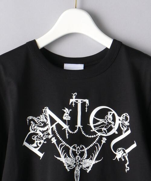 Patou（パトゥ）の「＜Patou（パトゥ）＞STORIES TALES Tシャツ ■■■（Tシャツ/カットソー・レディース・ホワイト/ブラック・S）」の4枚目の写真