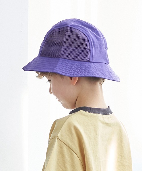 b・ROOM（ビールーム）の「サイドメッシュハット（ハット・キッズ・パープル/ライトカーキ/キャメル・52cm/50cm/54cm）」の10枚目の写真