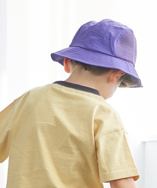 b・ROOM（ビールーム）の「サイドメッシュハット（ハット・キッズ・パープル/ライトカーキ/キャメル・52cm/50cm/54cm）」の9枚目の写真