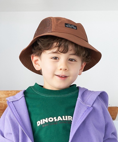 b・ROOM（ビールーム）の「サイドメッシュハット（ハット・キッズ・パープル/ライトカーキ/キャメル・52cm/50cm/54cm）」の8枚目の写真