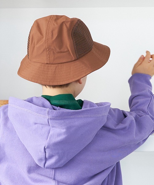 b・ROOM（ビールーム）の「サイドメッシュハット（ハット・キッズ・パープル/ライトカーキ/キャメル・52cm/50cm/54cm）」の7枚目の写真